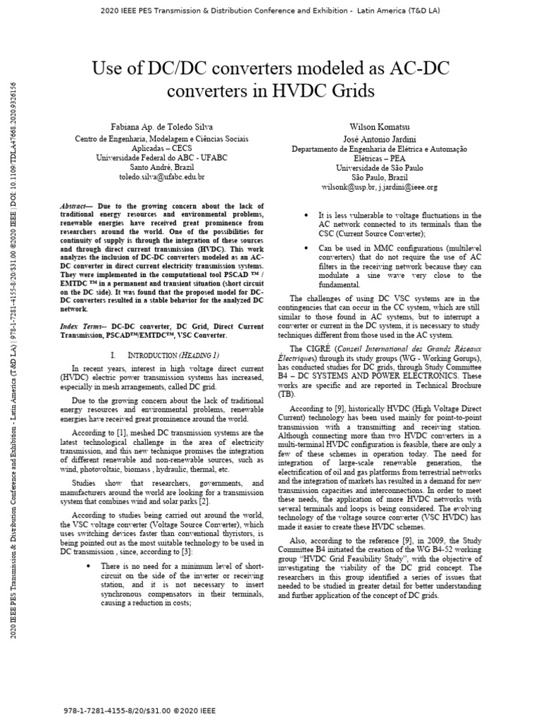 DC-DC Converters in HVDC Grids Analysis | PDF | High Voltage Direct ...