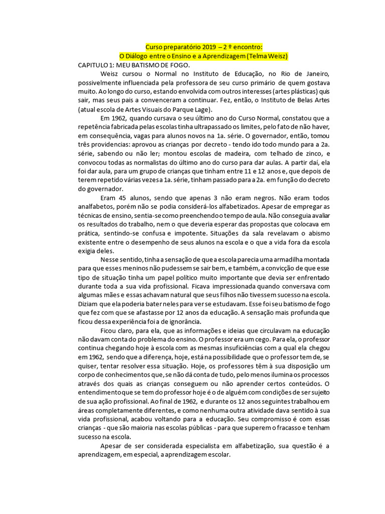 Desafios da Aprendizagem Escolar em 1962 | PDF | Aprendizado | Pedagogia