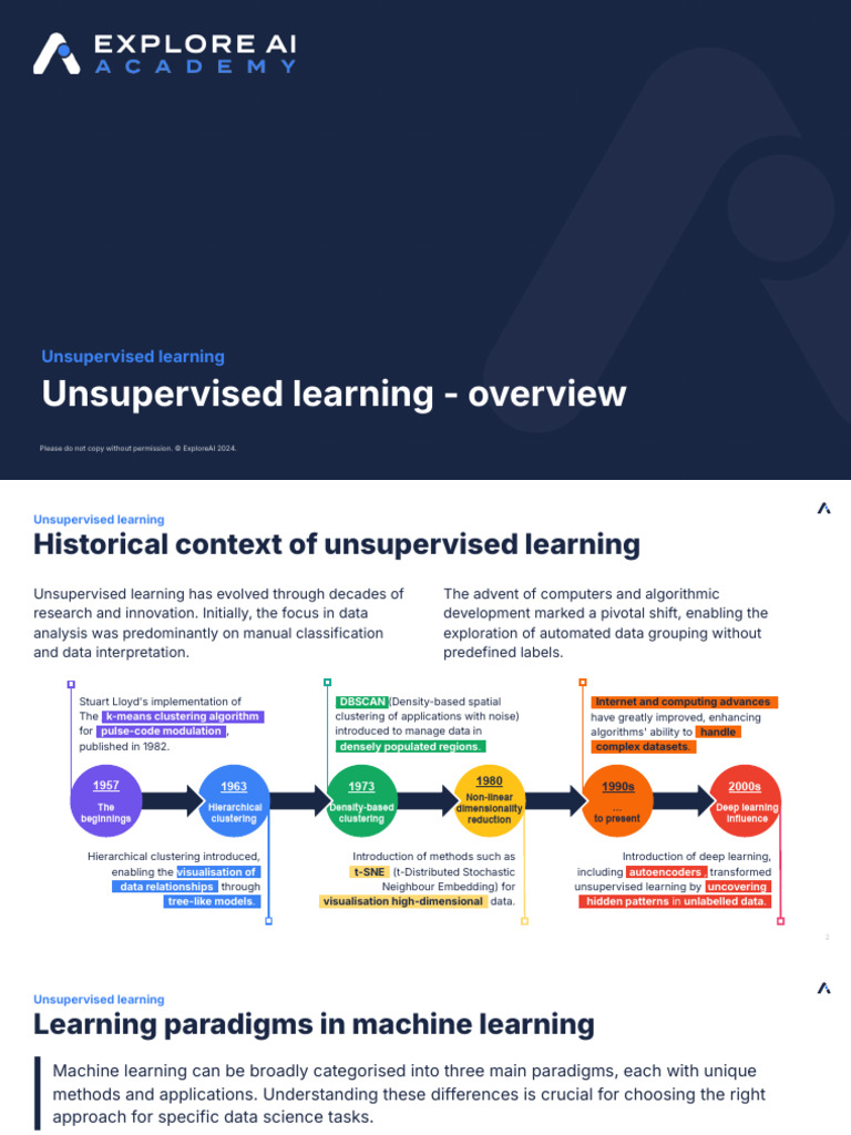 Unsupervised Learning - Overview | PDF | Cluster Analysis | Machine ...