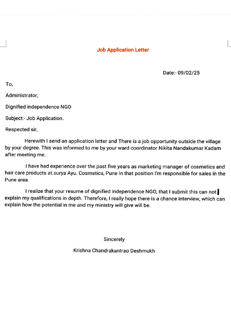 Second Task Job Application | PDF