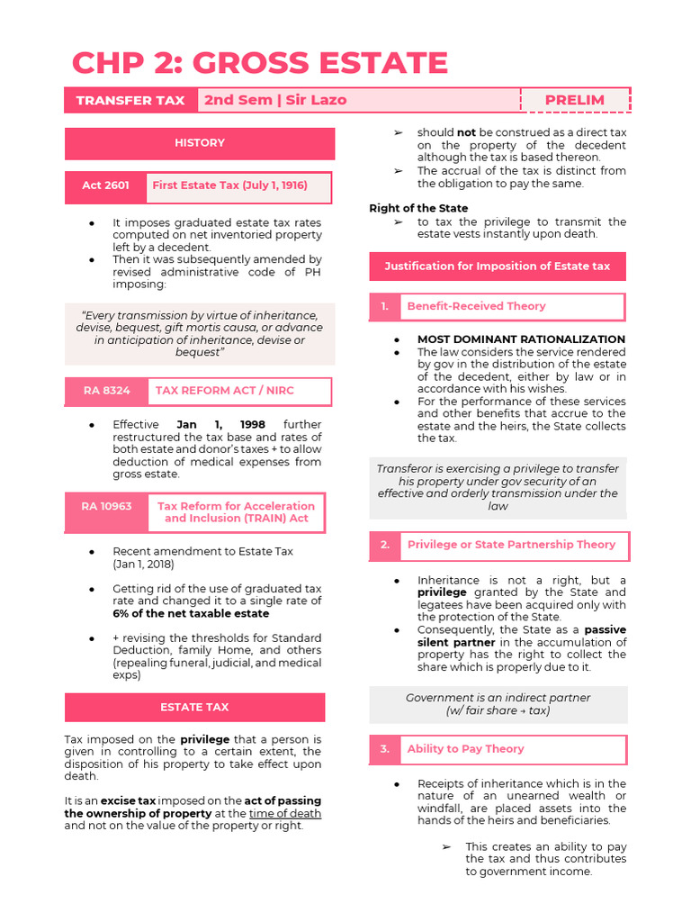 chapter 2 tax | PDF | Estate Tax In The United States | Taxes