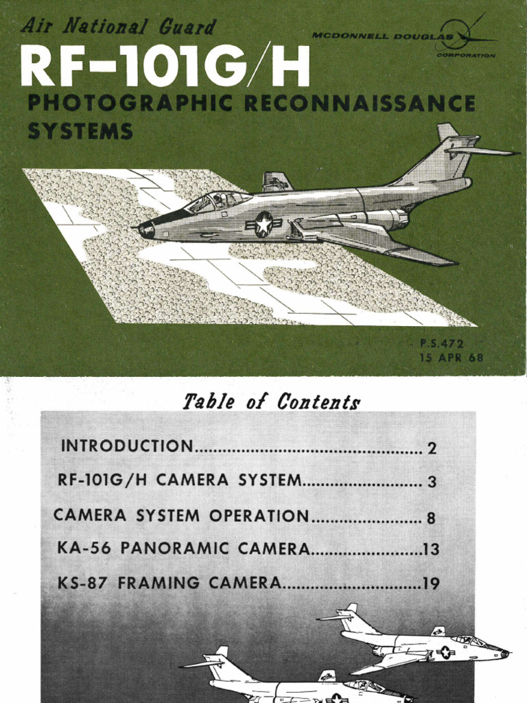 Air National Guard RF-101GH Photographic Reconnaisance Systems | PDF