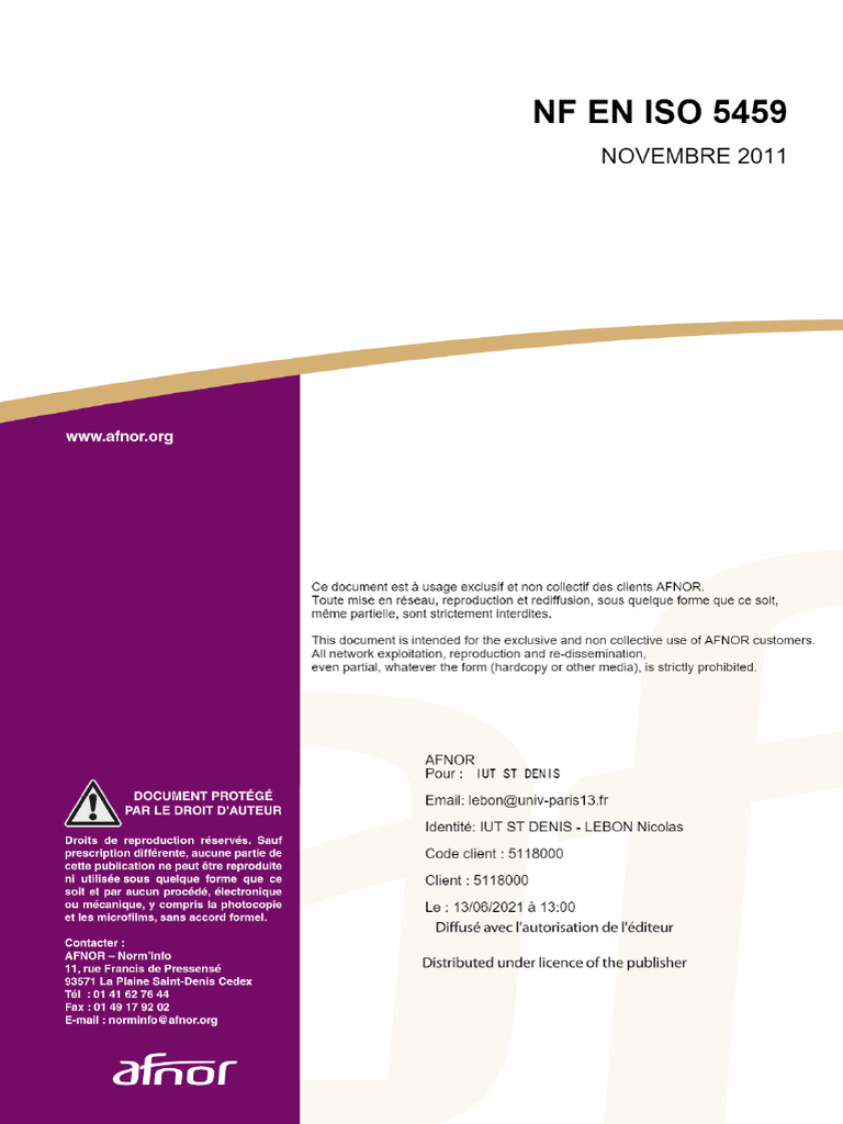 Iso 5459 | PDF