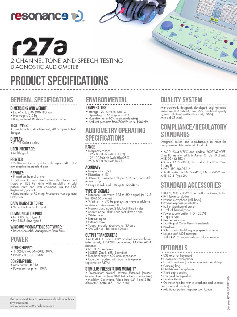 1411024554R27A TECNICAL SPECs Rev05 FEB2014 | PDF