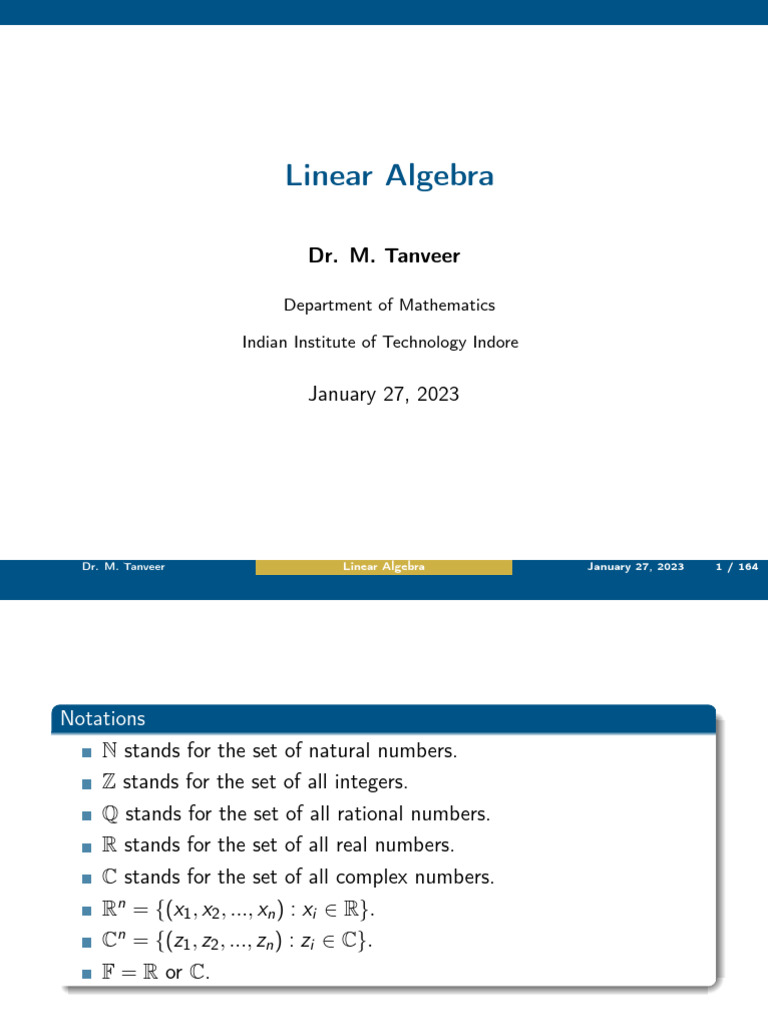 Linear Algebra (9) | PDF | Matrix (Mathematics) | System Of Linear ...