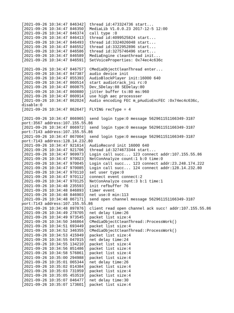 2021 09 26 - Log | PDF | Transmission Control Protocol | Computer ...