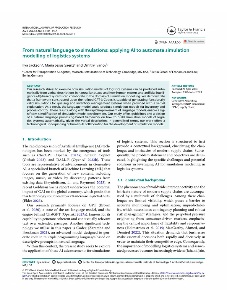 From Natural Language To Simulations - Applying AI To Automate ...