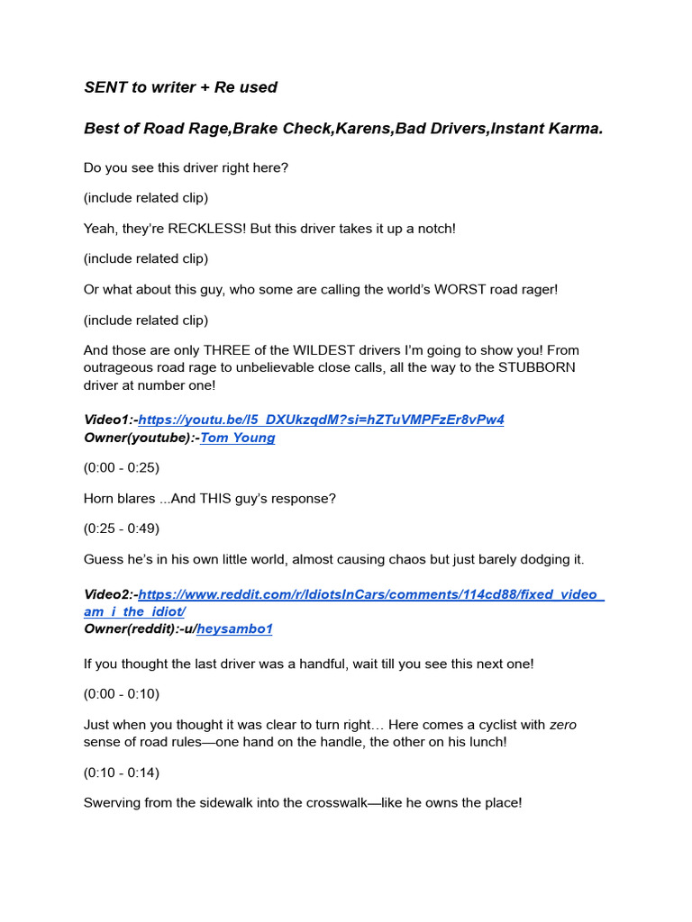 Wild Road Rage Showdowns | PDF
