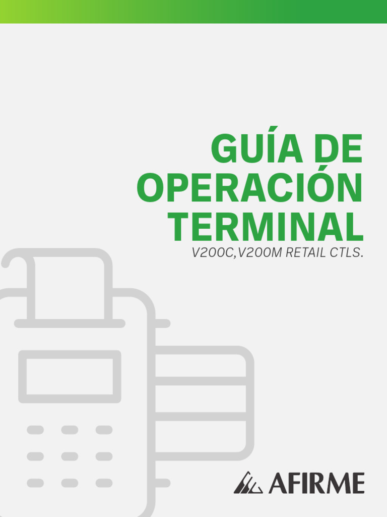 Guía de Operación Terminal Verifone | PDF | Terminal de computadora ...
