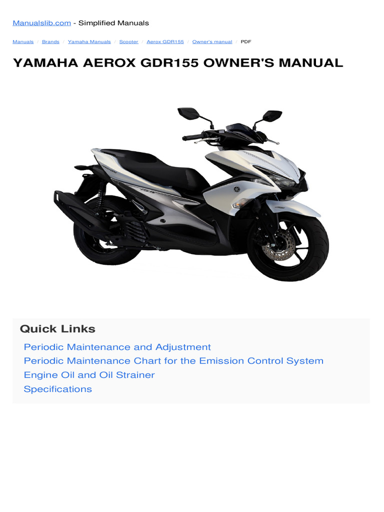 YAMAHA AEROX 155 SERVICE MANUAL PDF FREE DOWNLOAD PHILIPPINES visual data 8