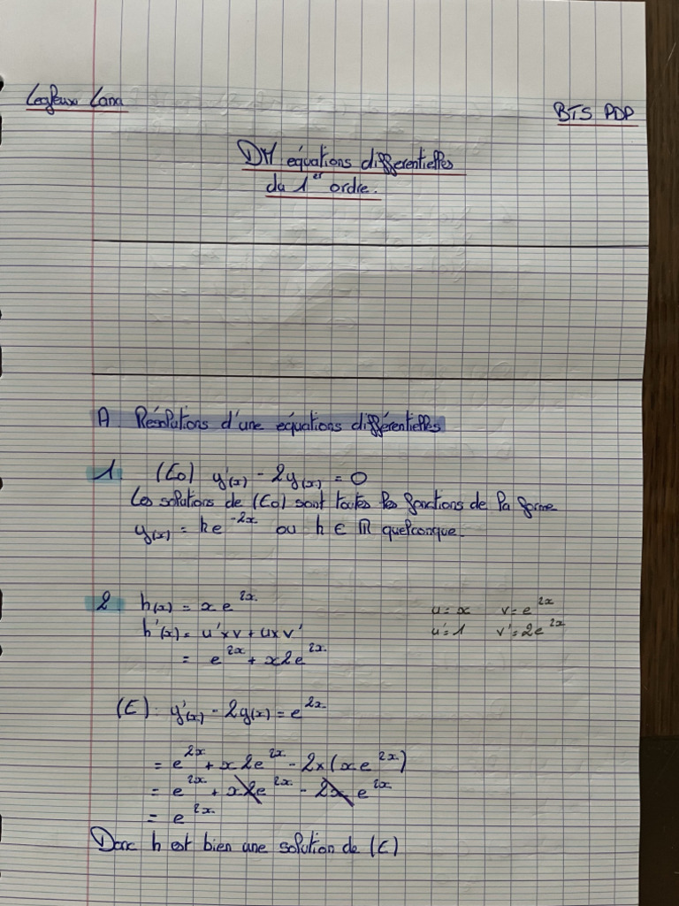 DM de Maths | PDF