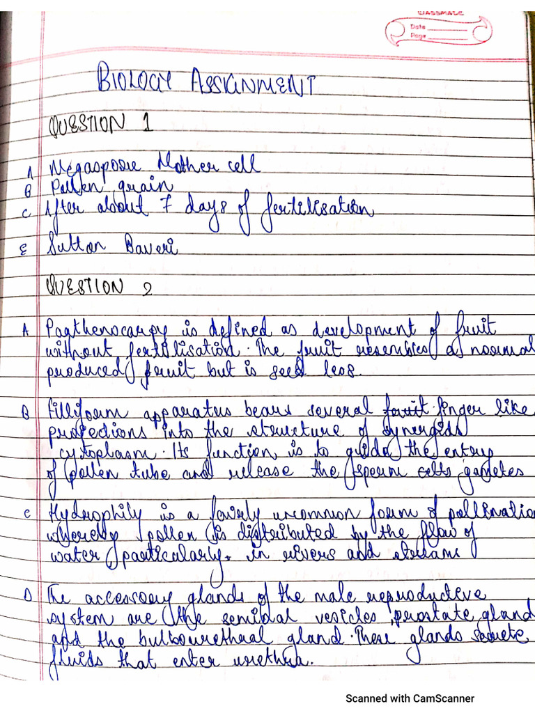 Biology Assignment Pdf