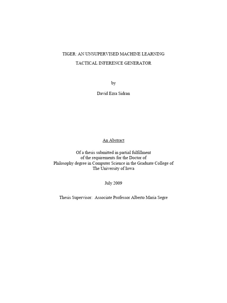 TIGER: Tactical Inference Generator | PDF | Statistical Classification ...
