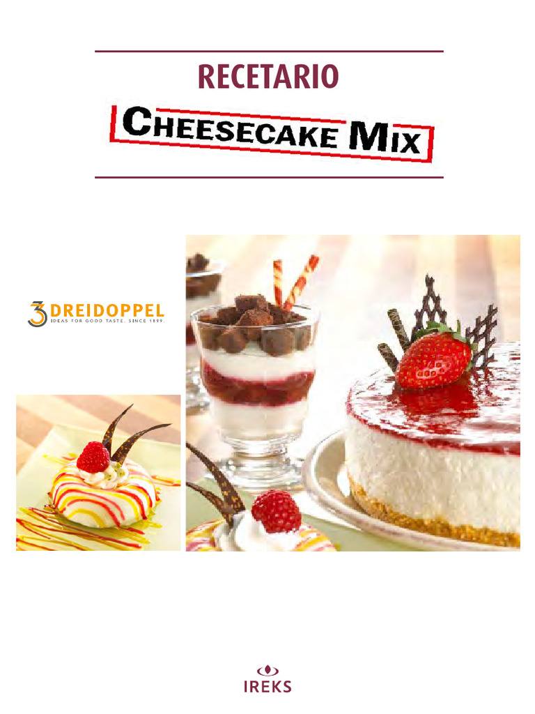 Recetas de Cheesecake Variadas y Deliciosas | PDF | Tarta de queso | Queso