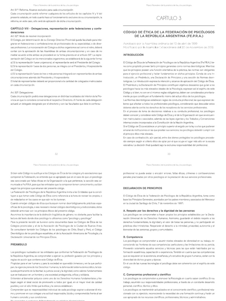 FEPRA (2013) - Código de Ética de La Federación de Psicólogos de La ...