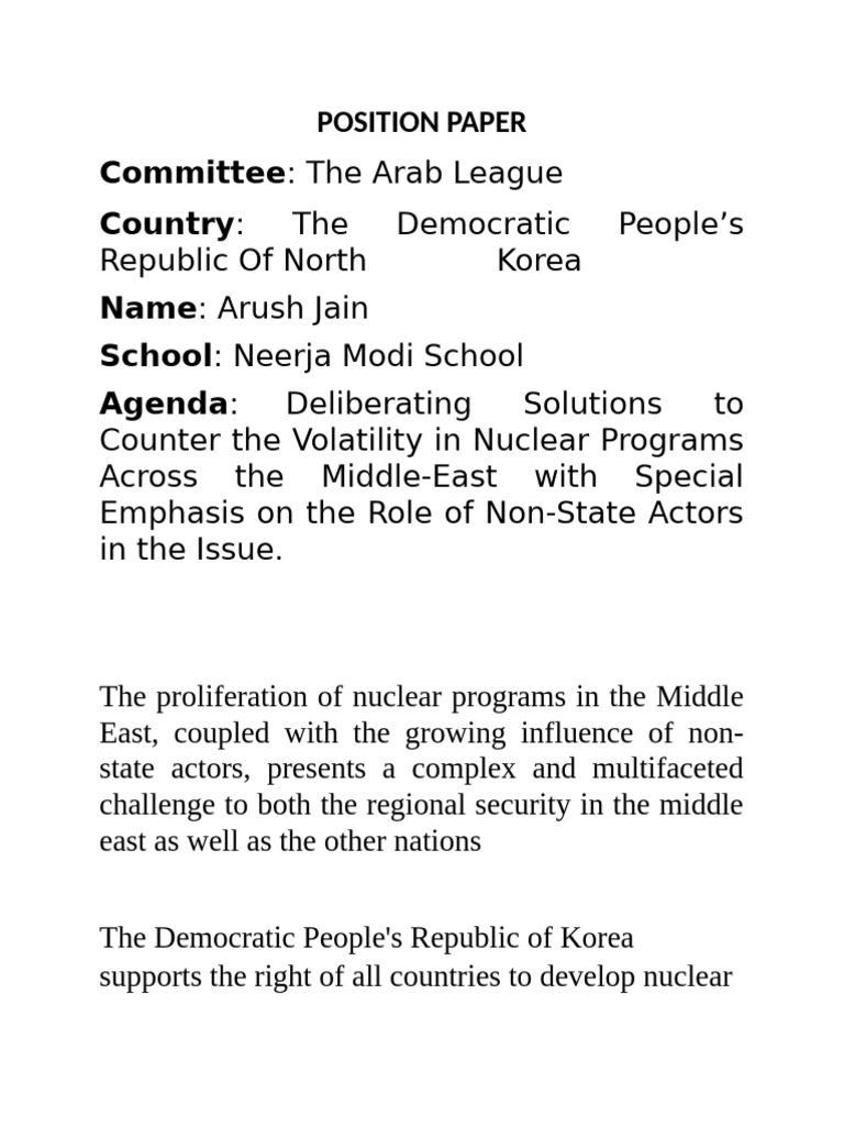 North Korea's Nuclear Policy in the Middle East | PDF