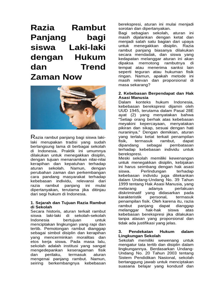 Hukum dan Relevansi Razia Rambut Siswa | PDF