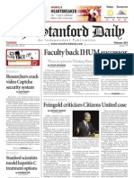 The Stanford Daily T: Faculty Back IHUM Successor