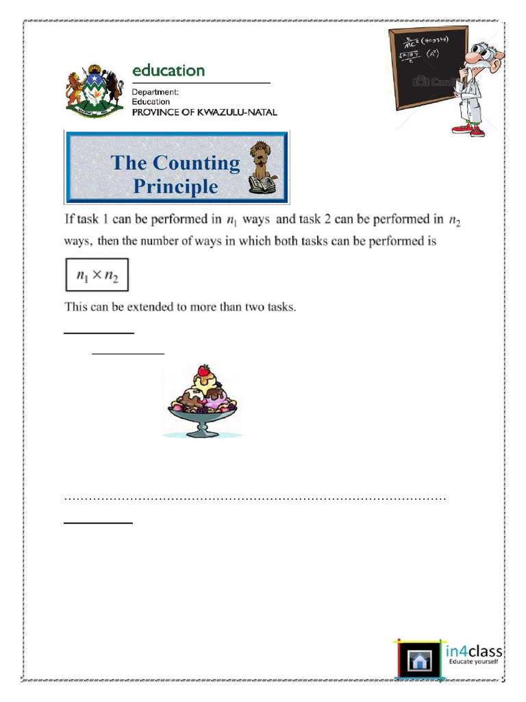 Counting Principles - 094858 | PDF | Ice Cream | Frozen Desserts