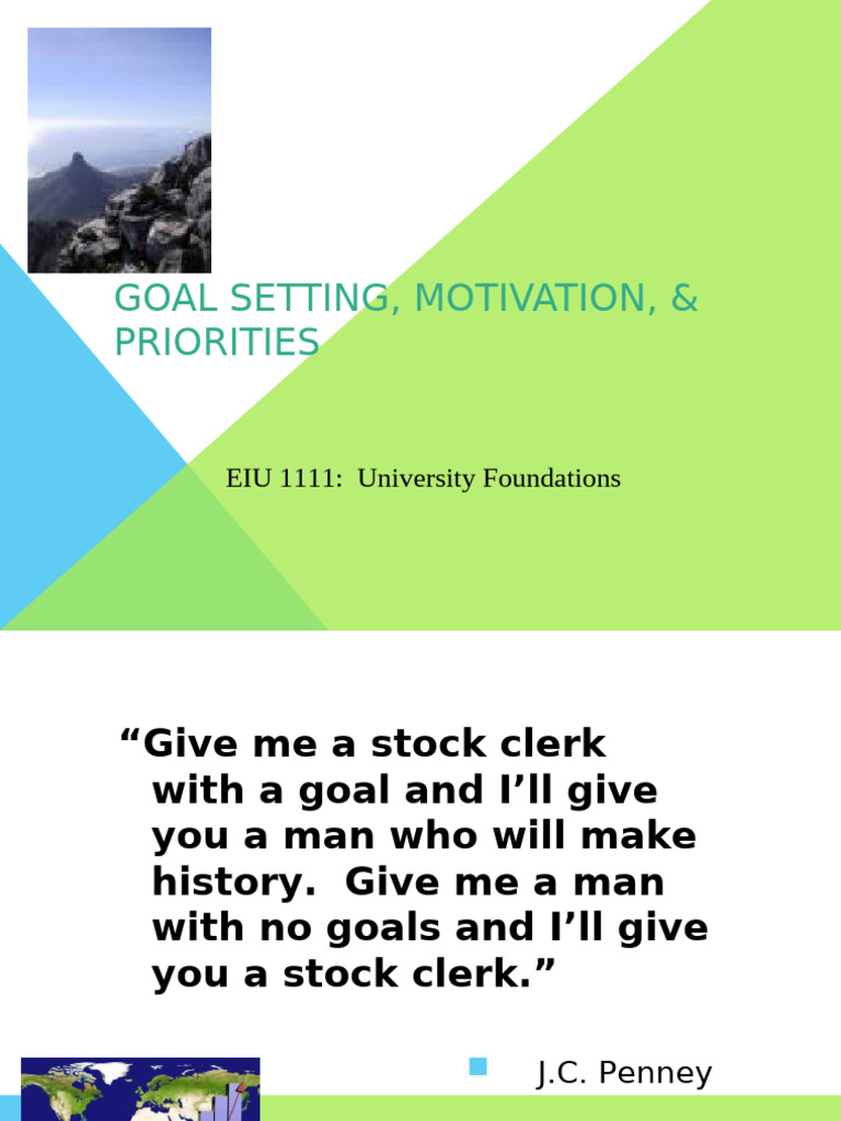 Goal Setting and Motivation Strategies | PDF | Motivational | Motivation