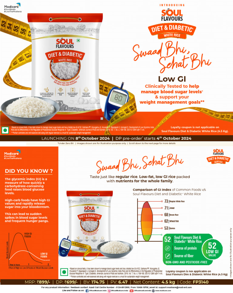 Low GI Diet & Diabetic Rice Launch | PDF | Glycemic Index | Nutrition