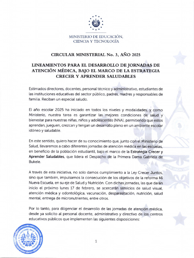 Circular Ministerial No. 3 | PDF