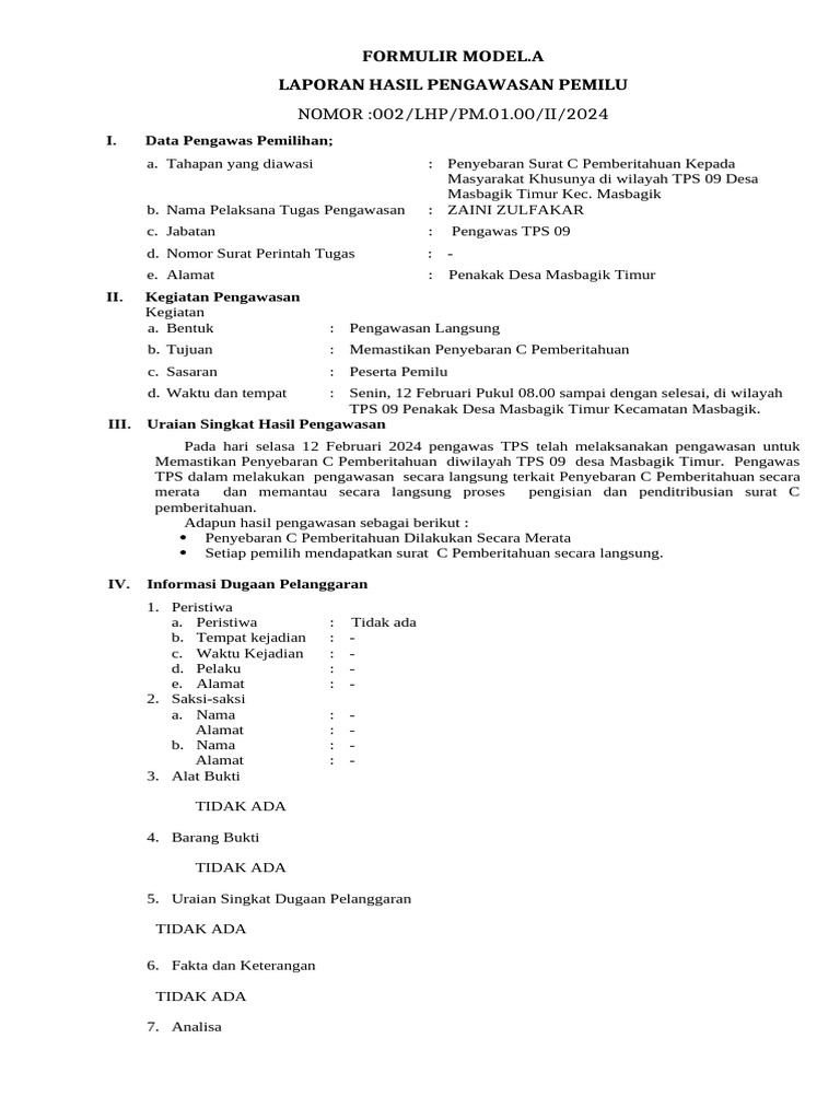 Form A002 12-02-2024 PTPS09 ZAINI ZULFAKAR | PDF