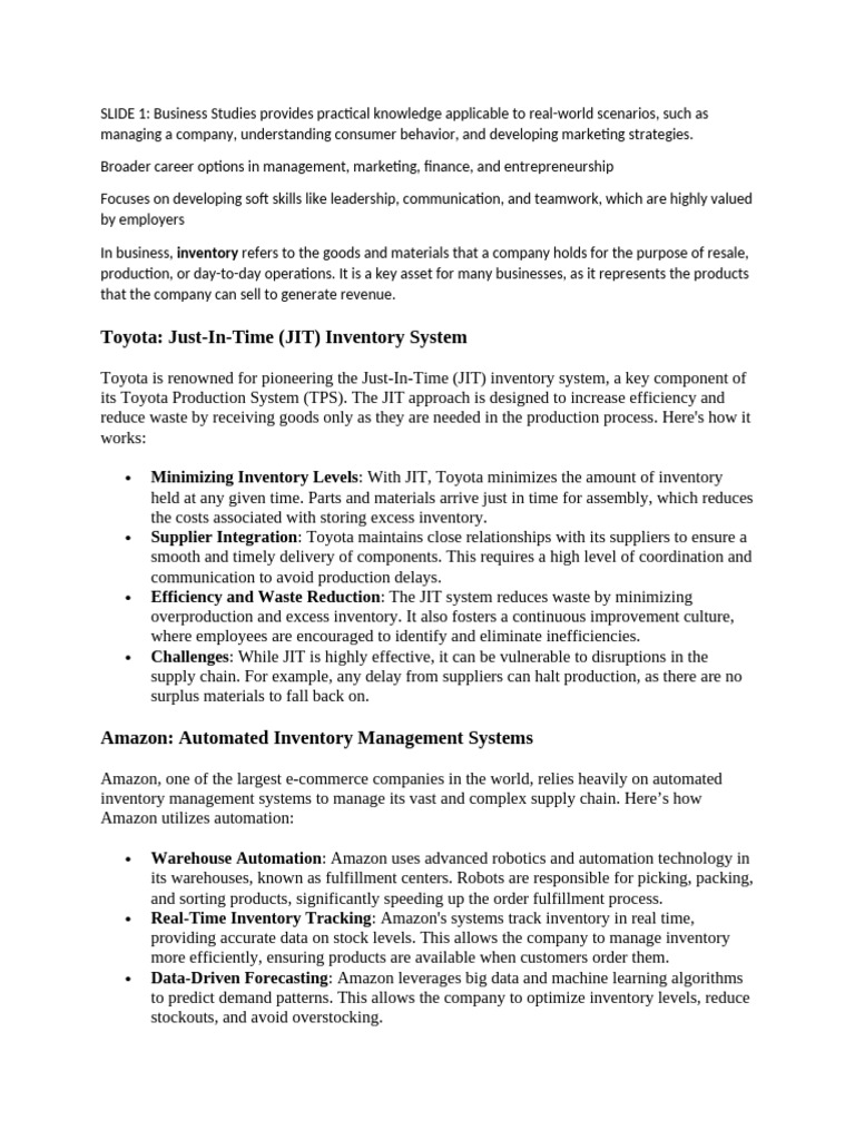 INVENTORY | PDF | Lean Manufacturing | Inventory