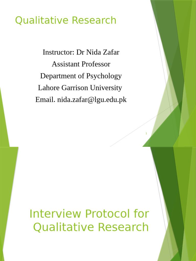 Qualitative Research Interview Protocol Guide | PDF | Focus Group ...