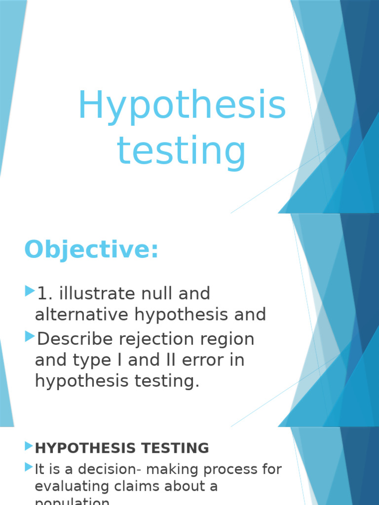 Understanding Hypothesis Testing Basics | PDF | Hypothesis | Null ...