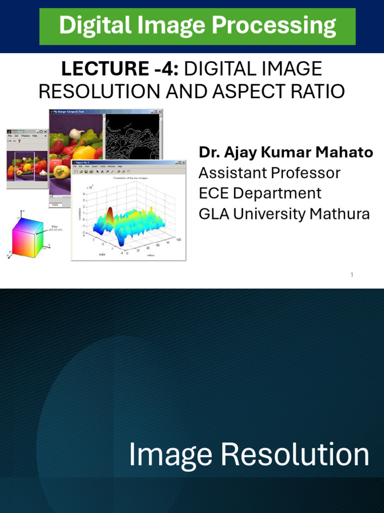 Digital Image Resolution & Aspect Ratio | PDF | Image Resolution ...