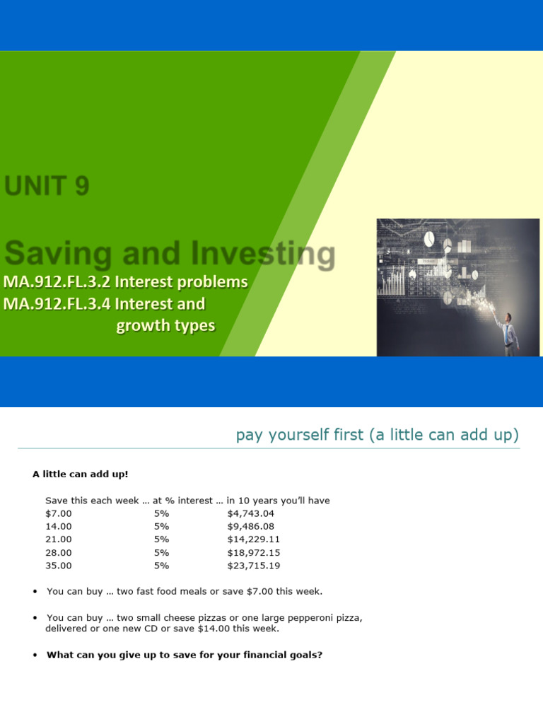UNIT+9-+PPT+PRESENTATION+-+SAVING+AND+INVESTING-PDF | PDF | Interest ...