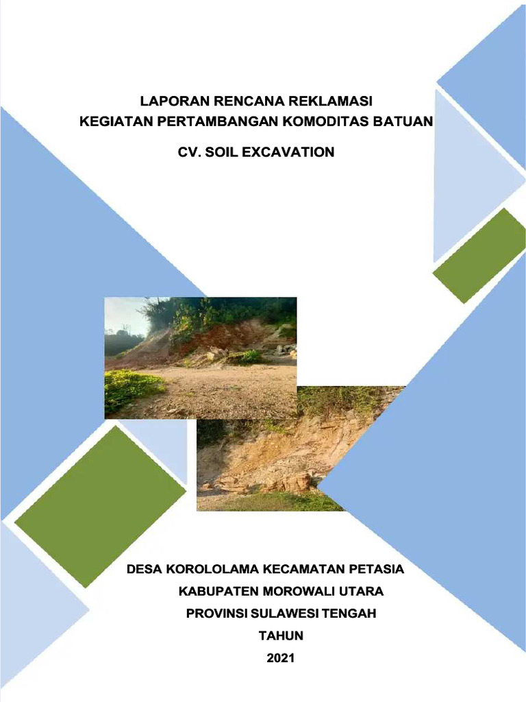 Rencana Reklamasi Tambang Batuan | PDF