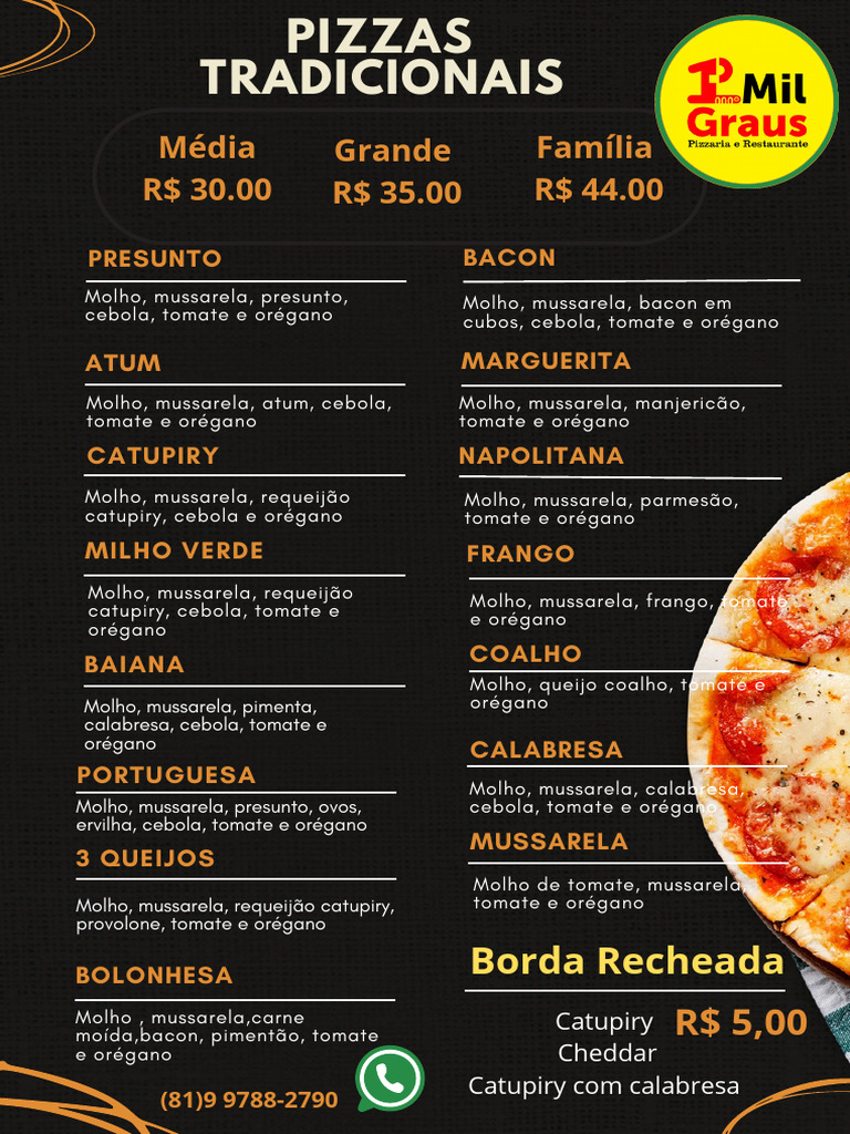 Variedades de Pizzas e Ingredientes | PDF | Orégano | Queijo