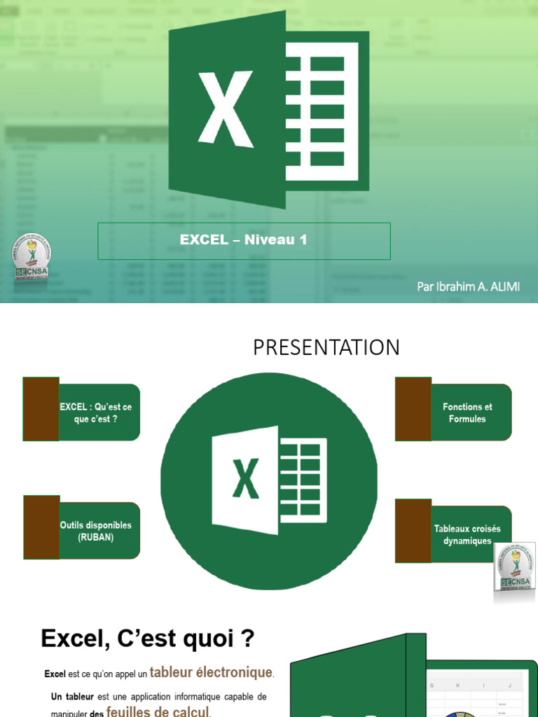 Introduction à Excel - Niveau 1 | PDF | Microsoft Excel | Feuille de calcul