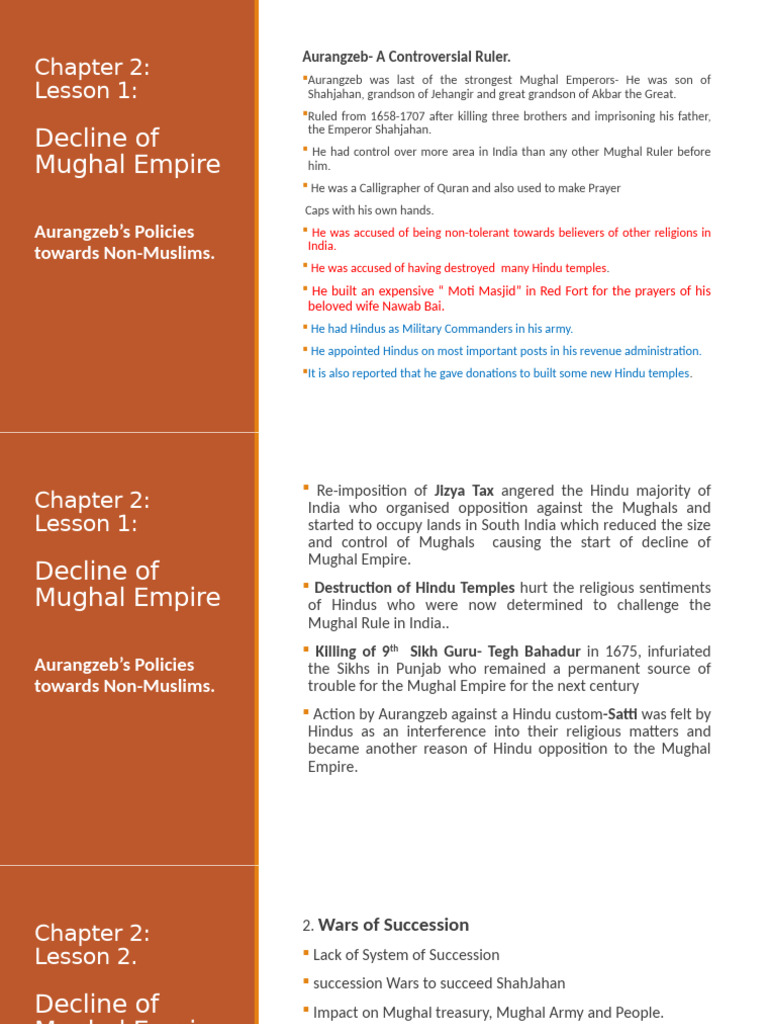Decline of the Mughal Empire Explained | PDF | Mughal Empire | East ...