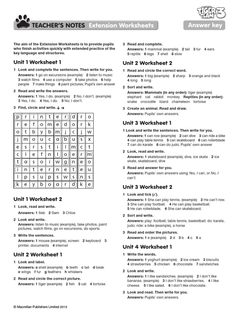 t3 Ex Key | PDF | Zoology