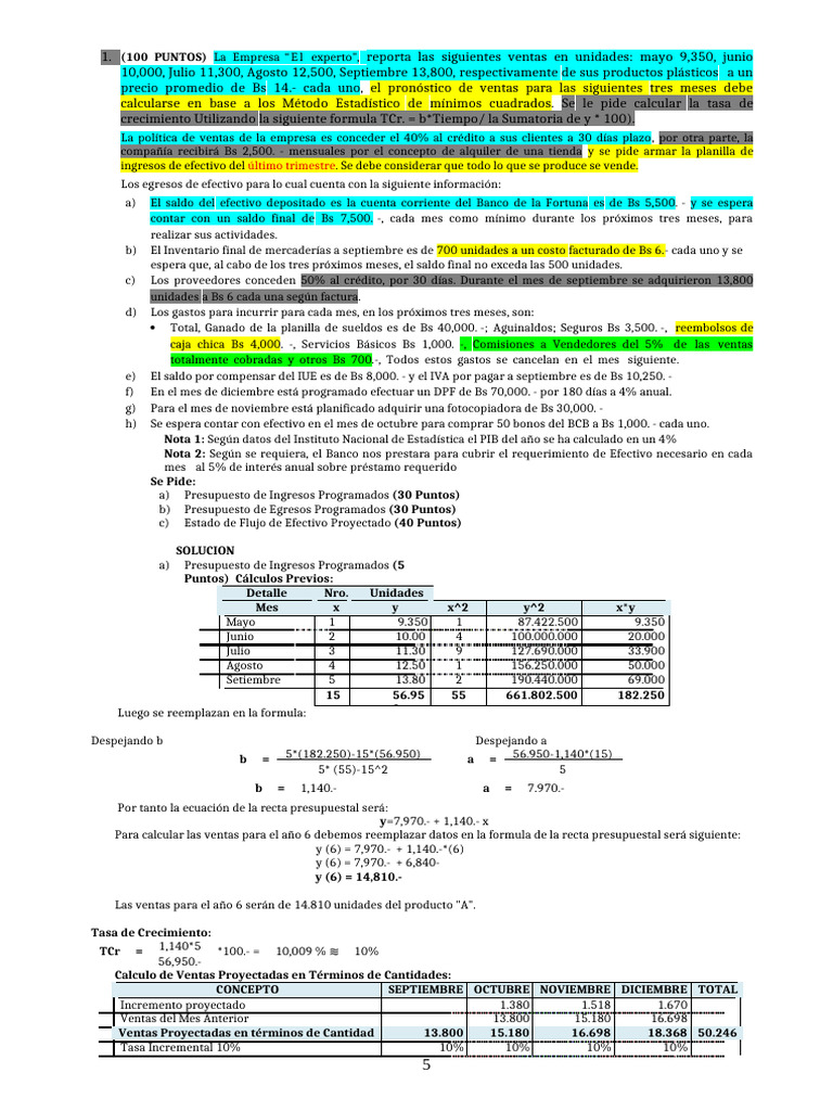 Ejemplo Flujo de Caja | PDF | Impuesto al valor agregado | Presupuesto