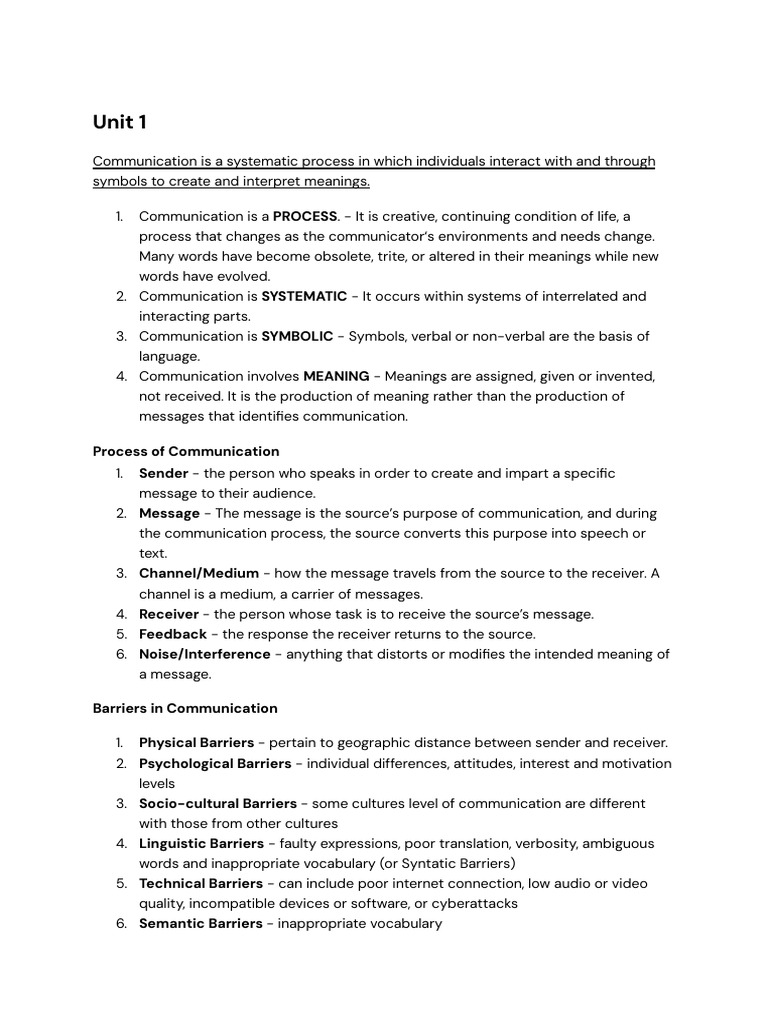 PURCOMM Lecture Notes 1 | PDF | Communication | English Language