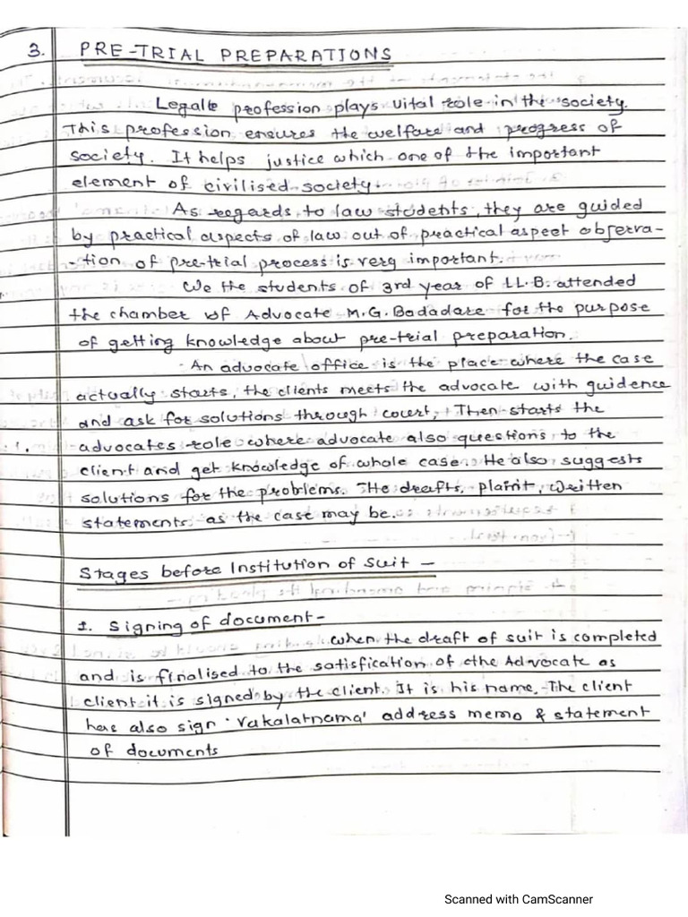 Pre Trial Preparation Pdf