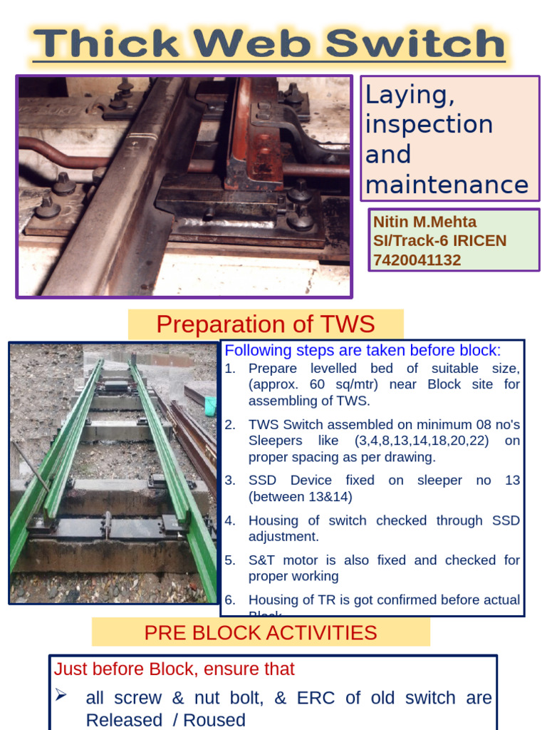 TWS Installation and Maintenance Guide | PDF | Switch | Screw