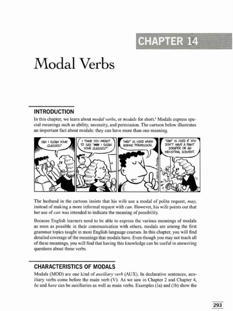 Modal Verbs Pdf Grammar Linguistics
