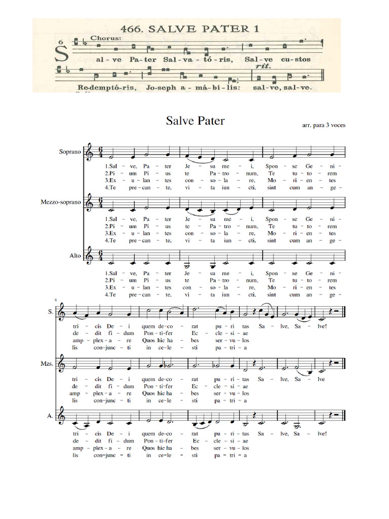 Salve Pater SAA With Chant | PDF