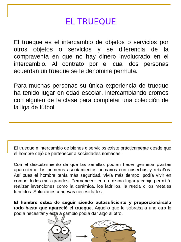 TRUEQUE | PDF | Permuta | Economias