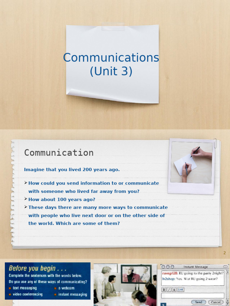 Communication Methods and Comparatives | PDF