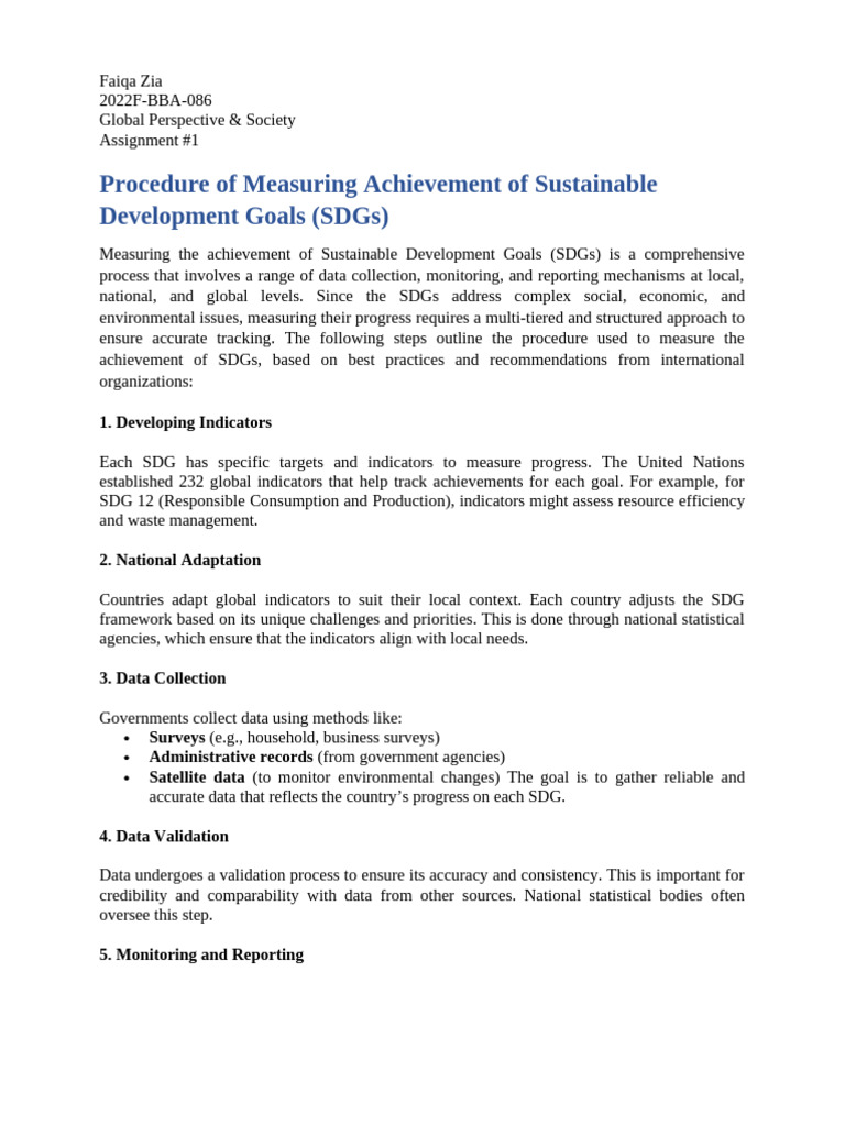 Measuring Sustainable Development Goals | PDF | Sustainability | Waste ...