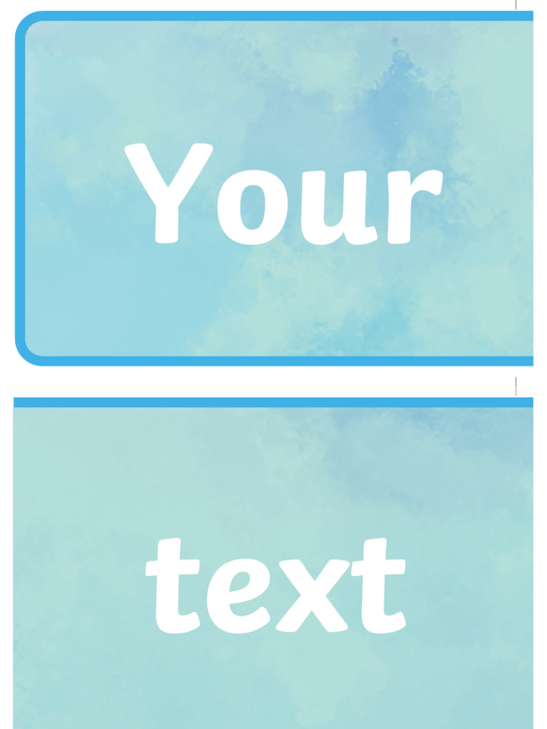Blue Watercolour Editable Banner | PDF