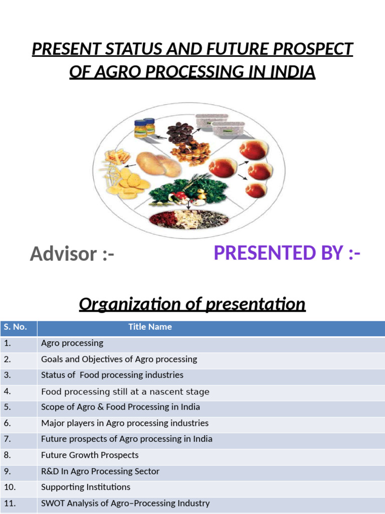 Agro Processing in India: Status & Future | PDF | Agriculture | Vegetables