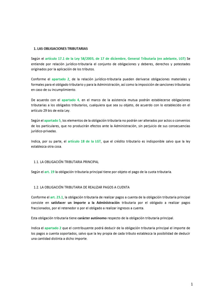 Obligaciones Tributarias en España | PDF | Liquidación | Contabilidad