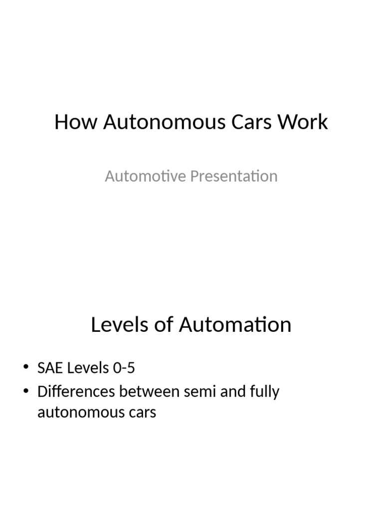 Understanding Autonomous Cars: Tech & Challenges | PDF